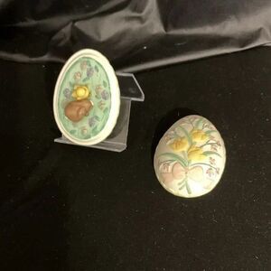 George Good Bisque Bunny Trinket Box Vintage 1986 # 320